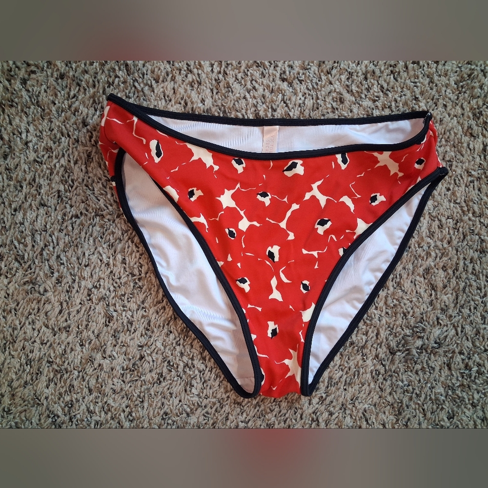 Victoria's Secret Women's Red and Black Bikini Bottom